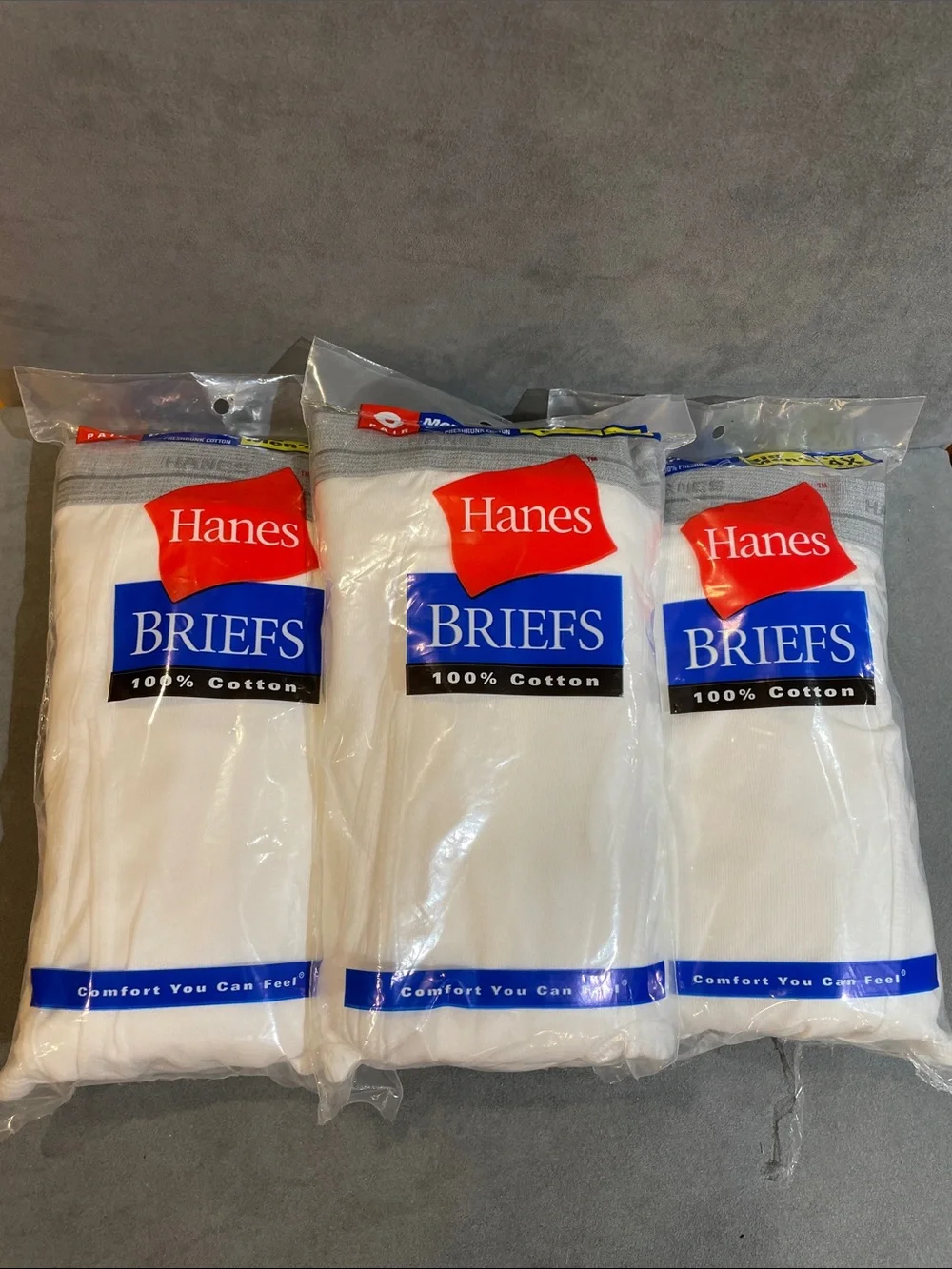 NEW Hanes 4XL Men’s Cotton Briefs Underwear 3 Pkgs of 3 = 9 Pair Total Sealed